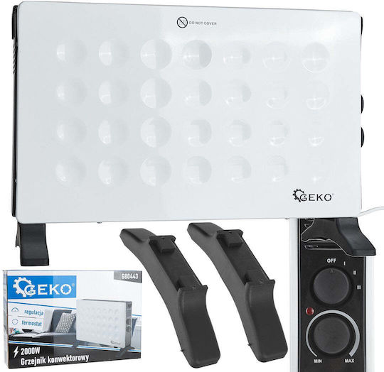 Geko Θερμοπομπός Δαπέδου 2000W Λευκός