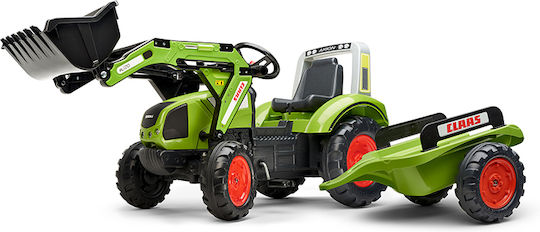 Kids Foot-to-Floor Bulldozer with Trailer & Pedal Claas Arion 430 Green