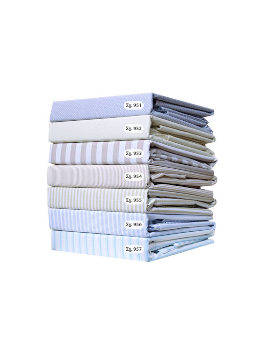 Viopros Cotton Baby Quilt 120x160cm Light Blue