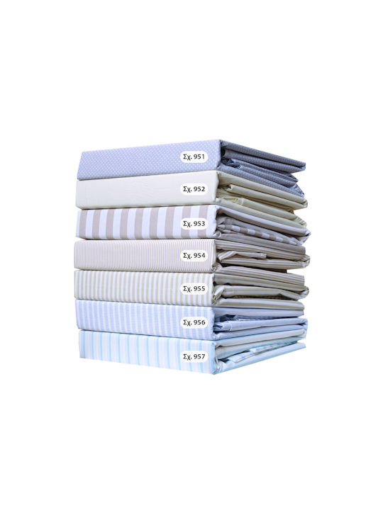 Viopros Baby Bettbezug Set mit Kissenbezug Gray 120x160cm.