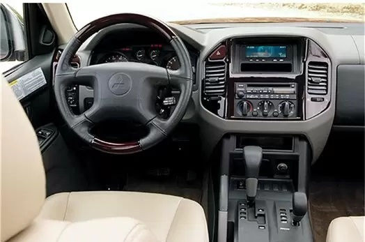 Bizzar DIN Fascia Panels 2 Din Compatible with Screen 9" for Mitsubishi Pajero 2002-2006