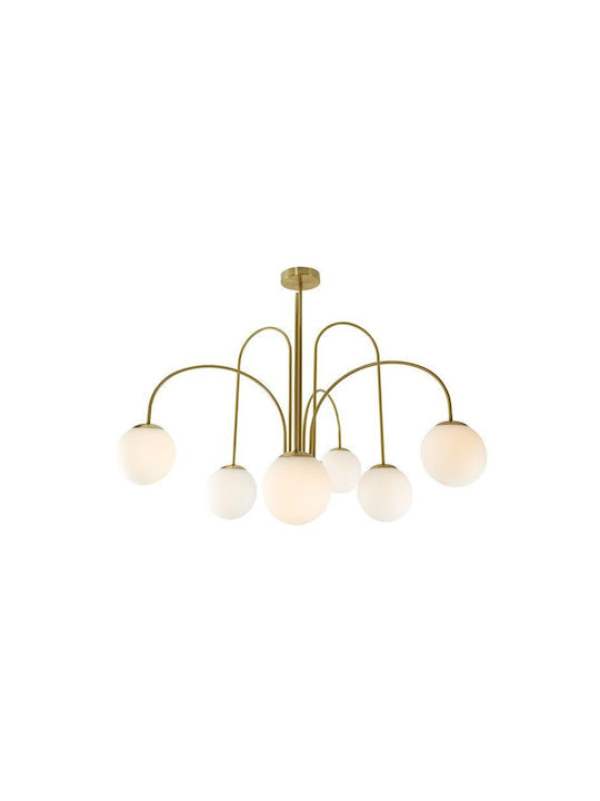 Domoletti Hängelampe Gold für 6 Lampen E27