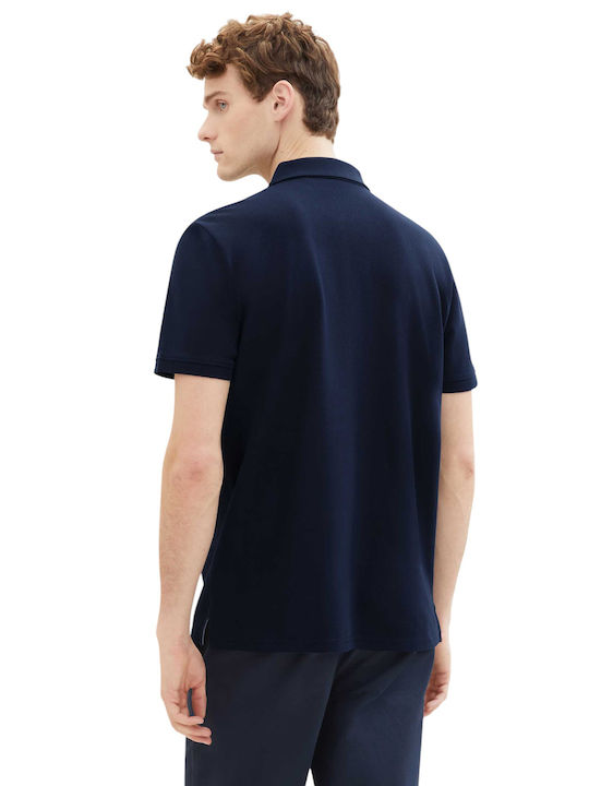 Basic Polo Herrenbluse Kurzarm Dunkelblau