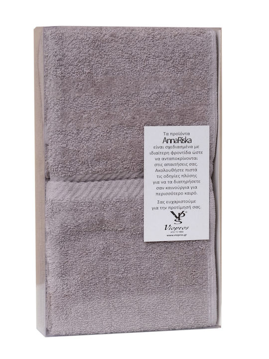 Σετ 3 Πετσέτες Χεριών 30x50 Συσκευασία Δώρου Spa 1 Grey