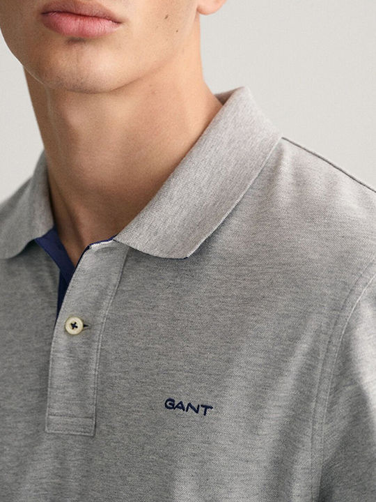Contrast Polo T-shirt Γκρι