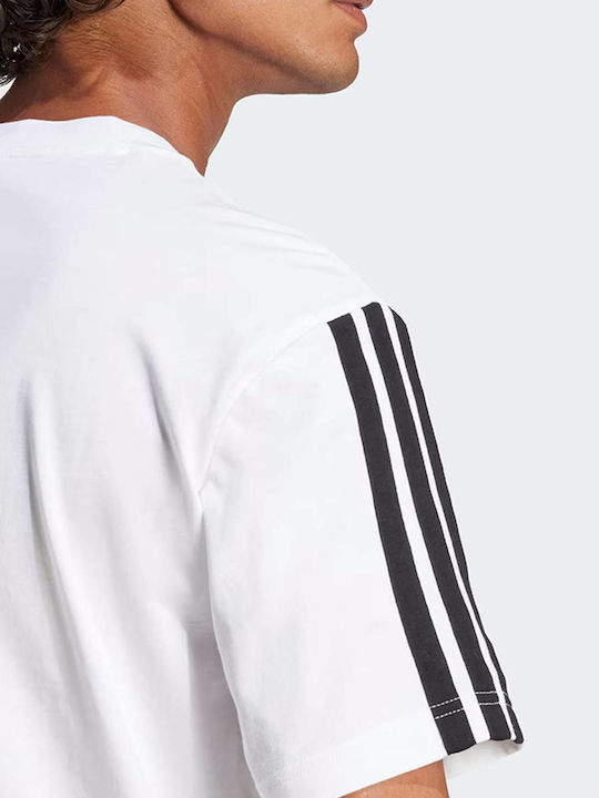 Essentials 3-stripes Αθλητικό T-shirt Λευκό