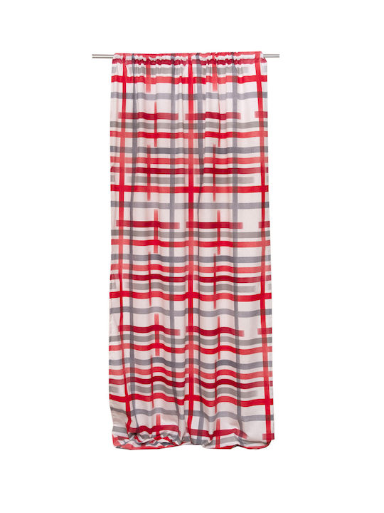 Viopros Curtain with Pencil Pleat Red 140x270cm