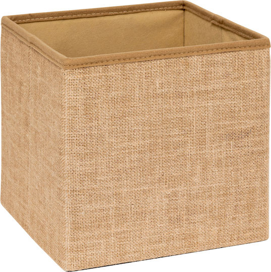 Taburet Cu Spațiu De Depozitare Din Paie F-V Folding Bej 31x31x31cm