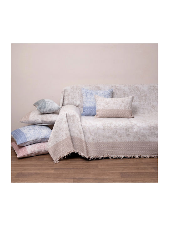 Viopros Viopros Four-Seater Sofa Throw Jacquard 180x320cm Beige