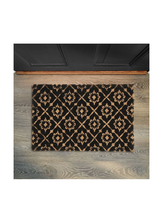 Relaxdays Covor de Intrare din Cocos cu Suport Antiderapant Maro 60x40buc Grosime 15mm