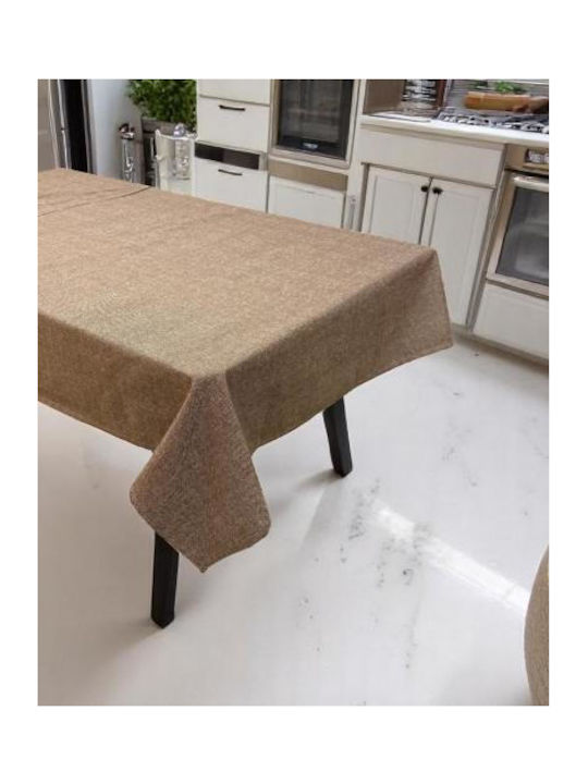 Linea Home Tablecloth Linen Chocolate 150x220cm