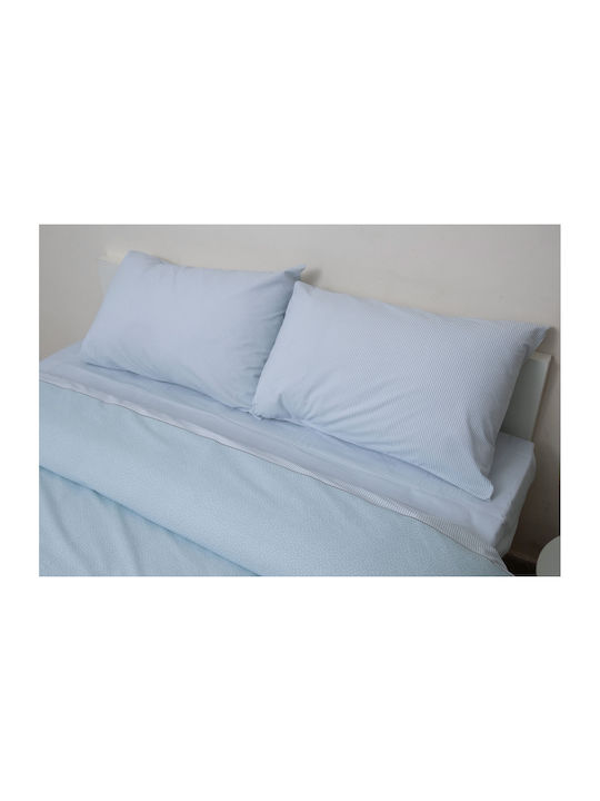 Viopros Semi Double Bed Sheets Set With Rubber Hugger 120x200+25cm Green (3 Pieces)