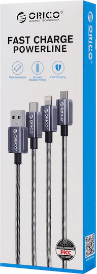 Orico Braided USB 2.0 Cable USB-C male - USB-C 60W Black 1m (GQA60-10-BK-BP)
