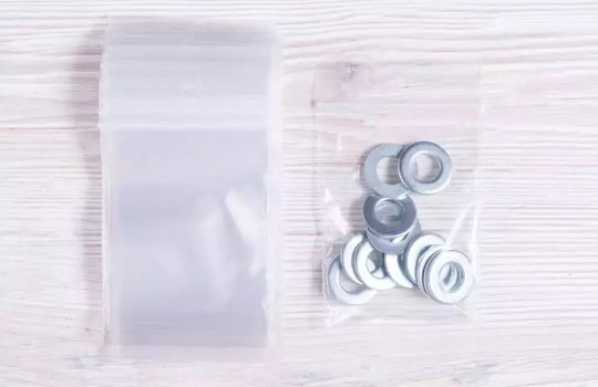 Săculeț Zipper Transparent 9x20cm Cu Orificiu 100 Bucăți