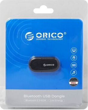 Orico USB Bluetooth 5.3 Adapter mit Reichweite 20m Schwarz (BTA-53-BK-BP)