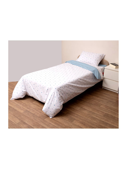 Viopros Ikarus Elektrische Gitarren Tagesdecke Einzelbett Baumwolle Sky Blue 160x240cm 2Stück