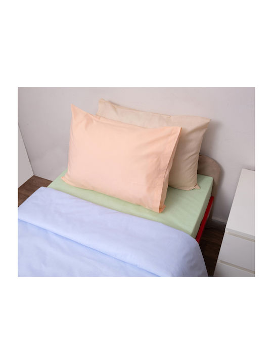 Viopros Σετ Κουβερλί Μονό Βαμβακερό Μπεζ 160x240cm 2τμχ