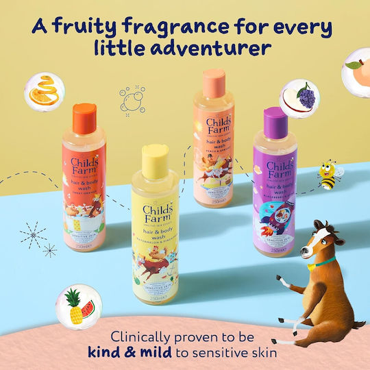 Childs Farm Kids' Bubble Bath & Shampoo with Peach / Apricot in Gel Form 250ml