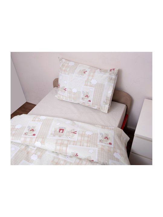 Viopros Duvet Set Single 160x240cm Kris Beige 2pcs