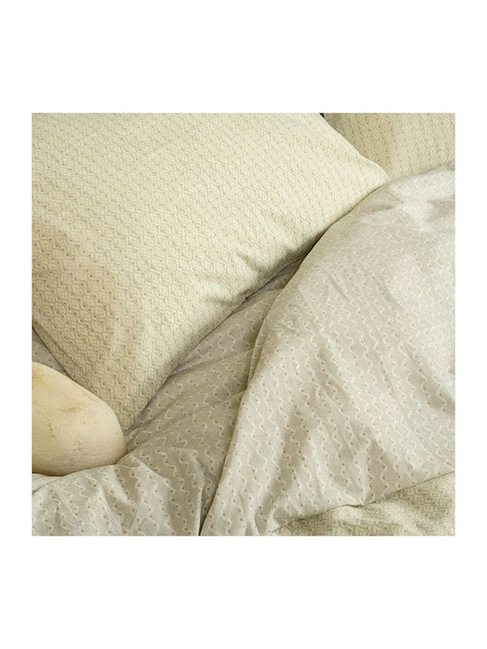 Melinen Sheet Sets Queen with Elastic 160x200+32cm. Layla Pastel Aqua Pastel Aqua 4pcs