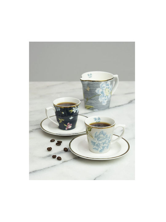 Laura Ashley Midnight Pinstripe Porcelain Milk Jug Gray
