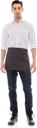 IdealPress Ποδιά Barista / Bartender / Σερβιτόρου Μέσης Γκρι
