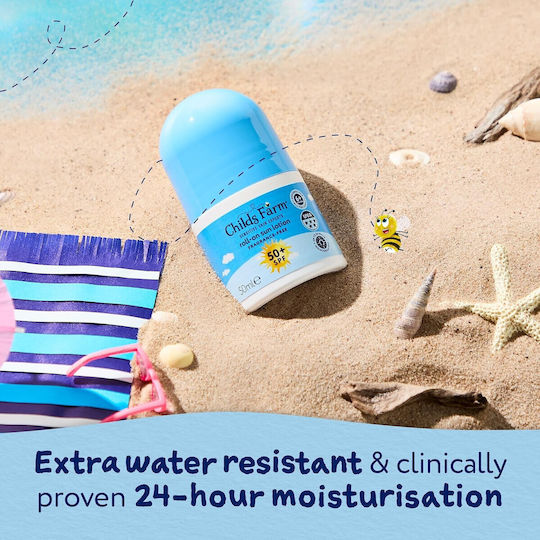 Childs Farm Roll On SPF50 Αδιάβροχο Παιδικό Αντηλιακό Stick 50ml