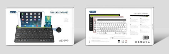 AS199 Wireless Bluetooth Keyboard Only for Tablet English US