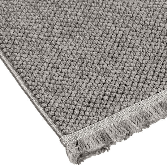 Beauty Home Art 9333 Non-Slip Grey Runner Rug 67x210cm