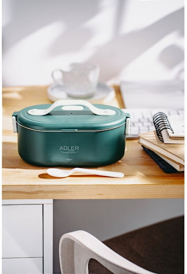 Adler Electric Lunch Box Inox Thermo Green With Compartments 800ml