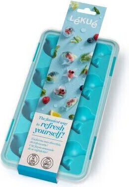 Lekue Ice Tray Plastic 11 Slots with Lid Green