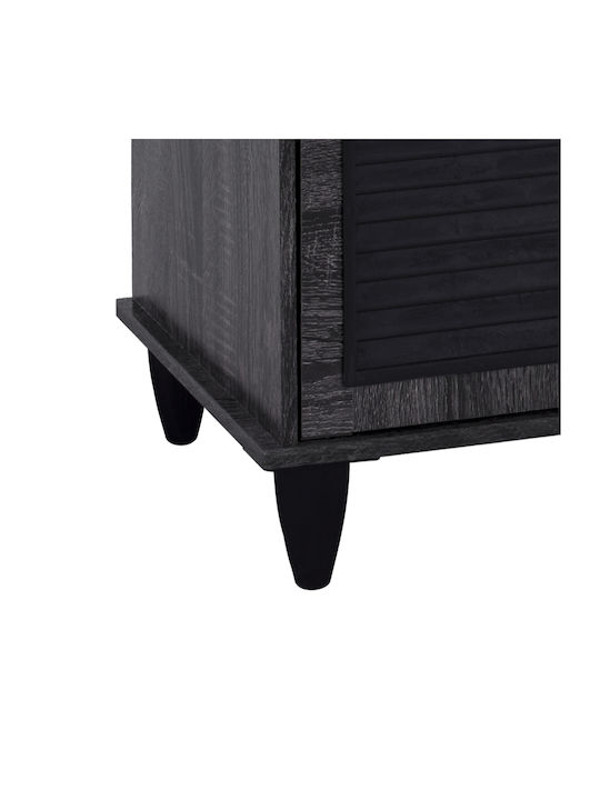 McKenna Wooden Shoe Organizer with 3 Shelves Carbon 76.5x30x68.5cm