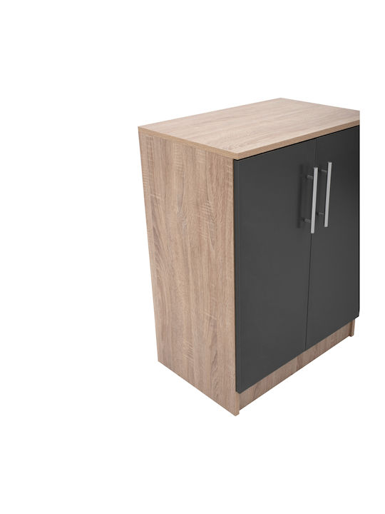 Emerie Wooden Shoe Organizer with 3 Shelves Sonama - Grey 60x40.5x80cm