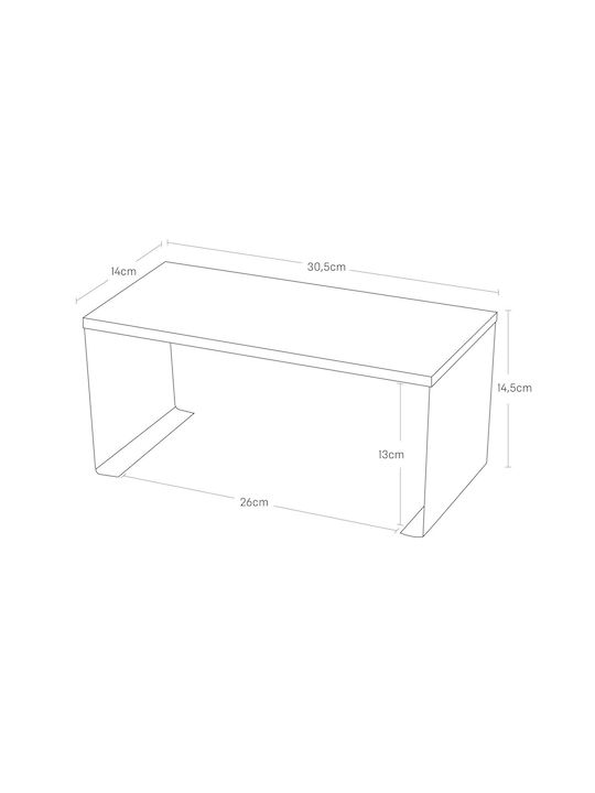 Yamazaki Επιτραπέζια Βάση Inox 14x14.5εκ. Λευκή