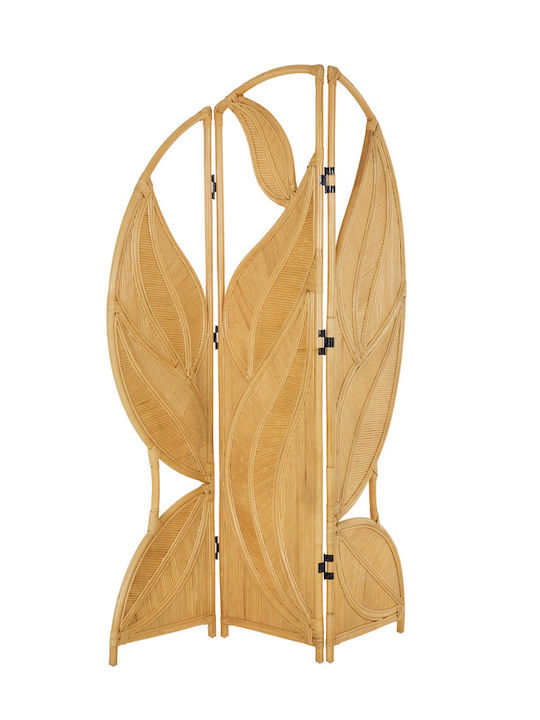 Liberta Leaf Διακοσμητικό Παραβάν από Rattan 150x150cm