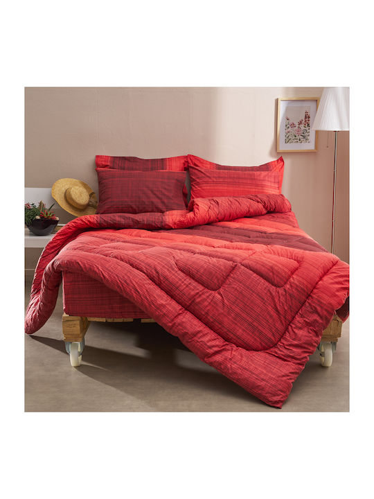 Charalambidis Textiles Плик за Завивка Единичен 160x240 Санторини Червено
