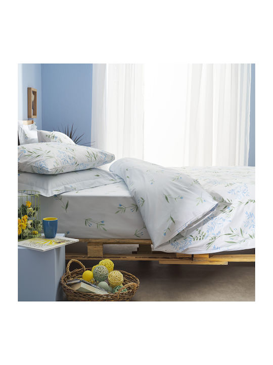 Charalambidis Textiles Duvet Cover Single 160x240 Hyacinth Blue