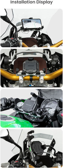 Loboo PH06 Motorrad Handyhalterung mit Magnet für Lenkrad