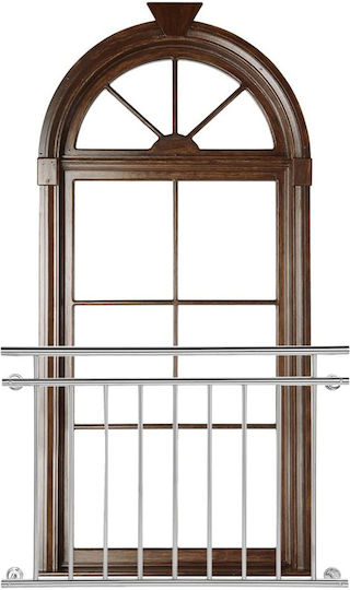 French Balcony Railing Stainless Steel 90 X 128 Cm