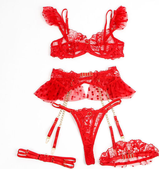 Subblime Sexy Dessous-Sets Mit Spitze Rot Große Größen
