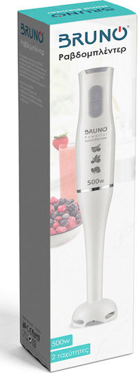 Bruno Handmixer mit Kunststoff-Stab 500W Weiß