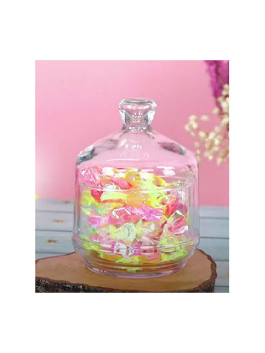 Gurallar Glass Sweet Jar Berry with Lid Transparent 11.9cm