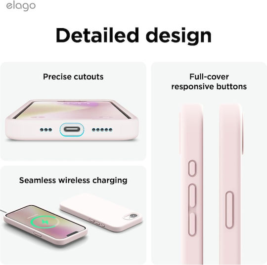 Elago Back Cover Σιλικόνης / Πλαστικό Ροζ (iPhone 16e)