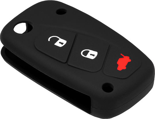 Techsuit Car Key Case 1006.01 Fiat Bravo Punto Ducato Linea Black