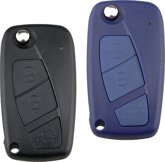 Techsuit Car Key Case 1006.01 Fiat Bravo Punto Ducato Linea Black