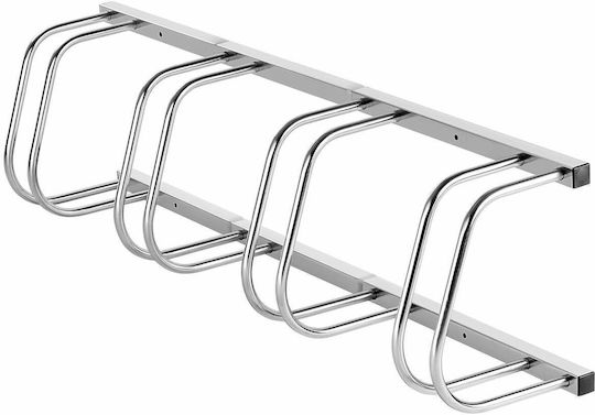 Kadax 4-Station Stahl Fahrradhalterung Silber