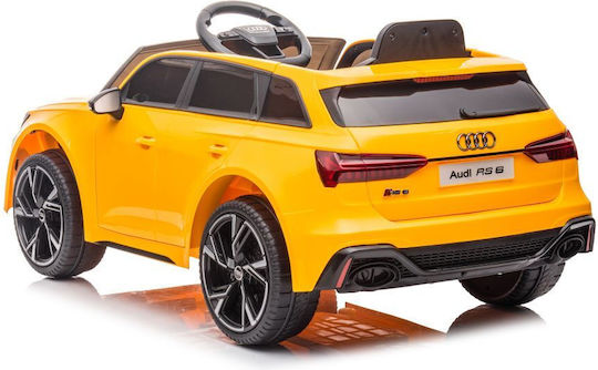 Kinder Auto Einsitzer mit Fernbedienung Audi RS6 12 Volt Gelb
