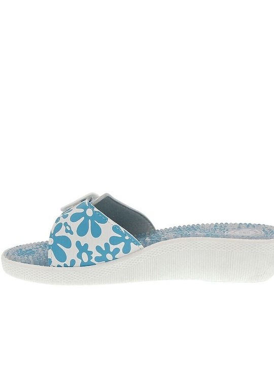 Women's Flat Sandals Anatomic in Light Blue Color