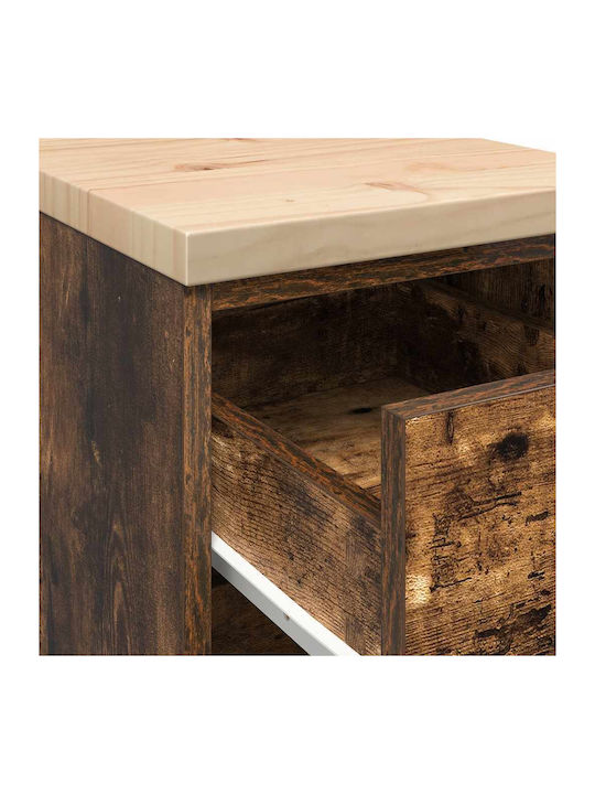 Drawers Storage Solid Wood with 4 Drawers L30xW51xH85cm