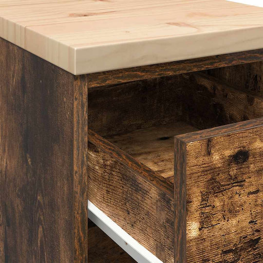 Drawers Storage Solid Wood with 4 Drawers L30xW51xH85cm